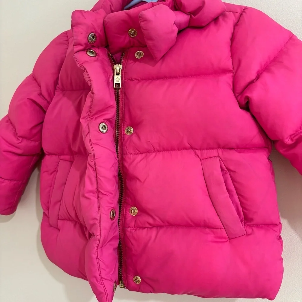 Kate Spade babygap toddler girl 2Y fuchsia down feather filled warm puffer coat